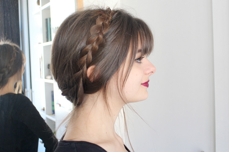 braid hairstyles with bangs