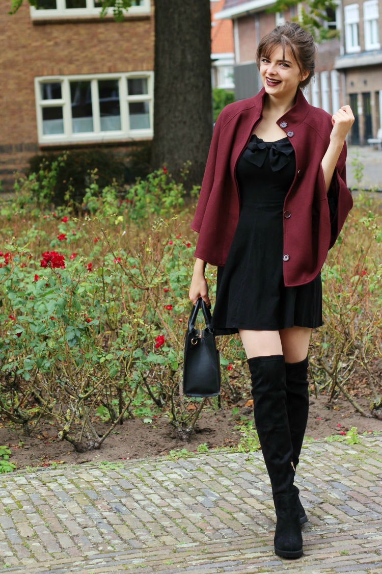 Fall outfit with over the knee boots