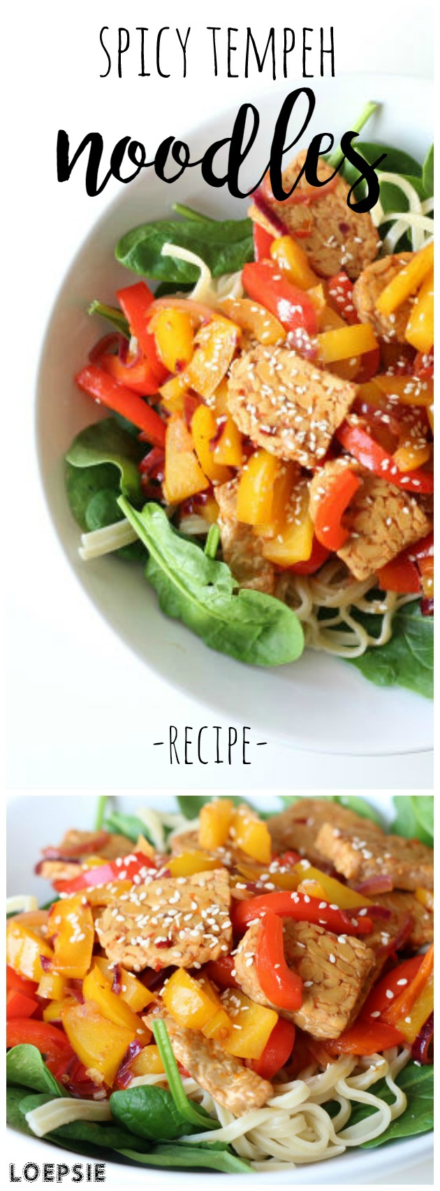 Spicy tempeh noodle recipe (vegan)