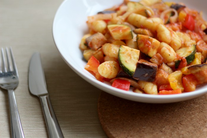 roasted vegetable gnocchi