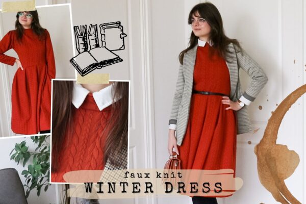 A Knit Fabric Dark Academia Dress – Sew With Me