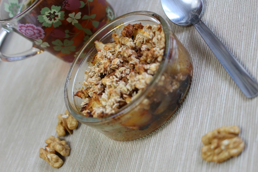 Healthy Single Serve Apple Crumble