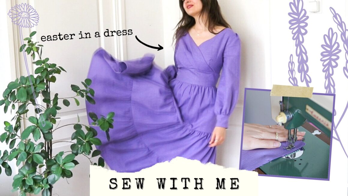 Is This Too Much? 🧵 Sew With Me 🌷 Lilac Linen Spring Dress