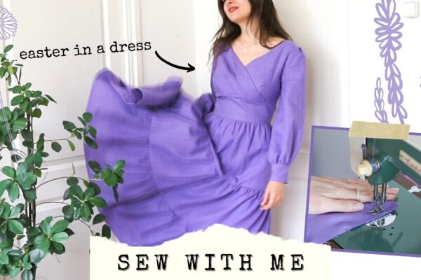 Is This Too Much? 🧵 Sew With Me 🌷 Lilac Linen Spring Dress